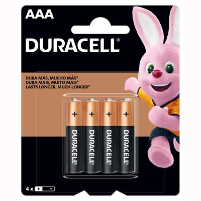 Pilha Alcalina Palito AAA - 4 unidades - Duracell