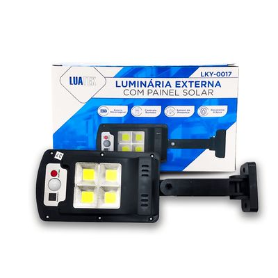 Luminária Poste Externa Solar [4 LEDs]