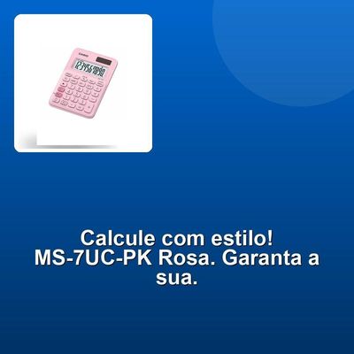Calculadora Mesa Ms-7uc-pk Rosa 10 Dígitos