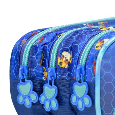 Estojo Escolar Masculino Chase 3 Compartimentos Azul Escuro U / Azul escuro