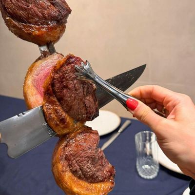 Jogo 24 Pegadores de Carne para Churrasco Pinça Mão Aço Inox Pequeno 16cm Servir Restaurante Buffet