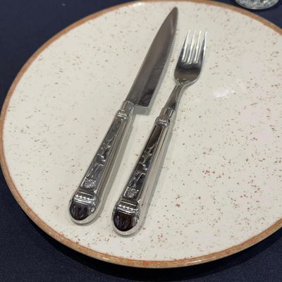 Faqueiro Jumbo Churrasco 48 Peças Talheres Aço Inox Nobre Restaurantes Prateado