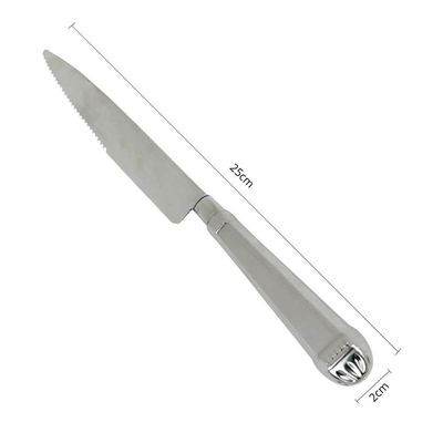 Jogo 50 Facas Jumbo Churrascaria 25cm Aço Inox Prateadas Mesa Restaurante