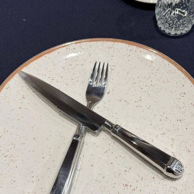 Jogo 100 Facas Jumbo de Churrasco 25cm Aço Inox Prateada Restaurante Mesa Jantar