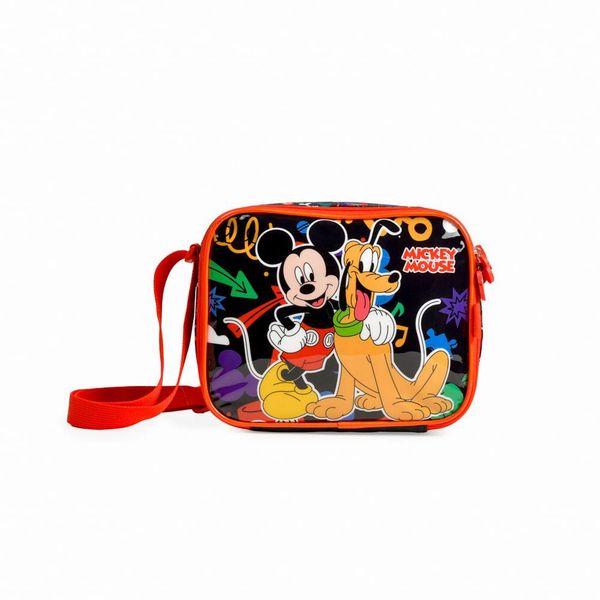 Lancheira Térmica Infantil Masculina Mickey Preta U / Preto