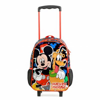 Mochila de Rodinha Infantil Mickey Preto U / Preto