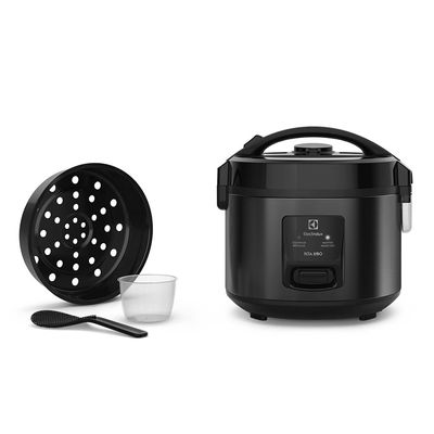 Panela de Arroz Elétrica Electrolux por Rita Lobo 2L Preta Efficient Visor Glass (ERC10) 127V