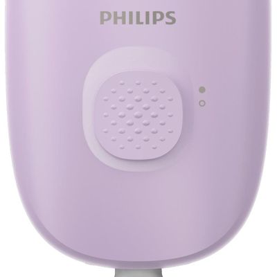 Depilador Satinelle BRE237/00 Cabeça Lavável Pente Aparador Capa Massageadora Bivolt Philips Lilás com Branco / Bivolt