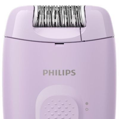 Depilador Satinelle BRE237/00 Cabeça Lavável Pente Aparador Capa Massageadora Bivolt Philips Lilás com Branco / Bivolt