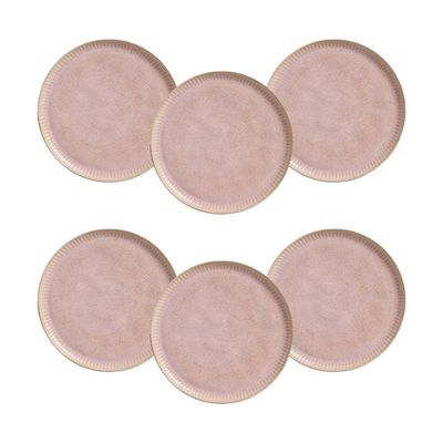 Conjunto de Pratos Rasos Linhas Litchi 27,5cm 6 Peças Porto Brasil n/a