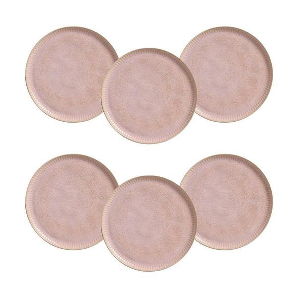 Conjunto de Pratos Rasos Linhas Litchi 27,5cm 6 Peças Porto Brasil n/a