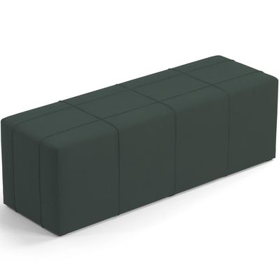 Kit Cabeceira Cama Box King 195cm com Calçadeira Roma W01 Suede Verde Musgo - Lyam