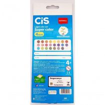 Lápis De Cor Triangular Super Color 24 Cores + 1 Apontador - Cis