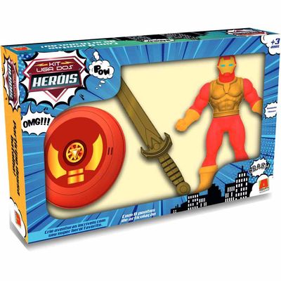 Kit Liga dos Heróis - Boneco Ferro - Algazarra