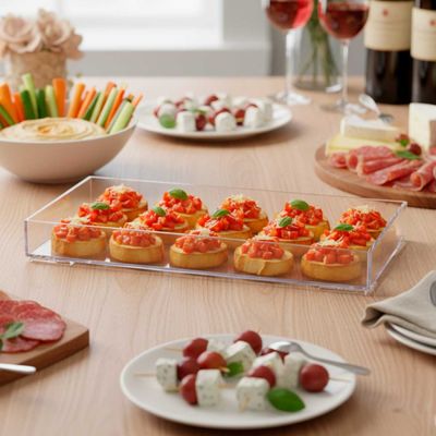 Bandeja Retangular Multiuso Servir Frios Sushis Buffet 25cm