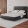 Cama Queen Flutuante Com Cabeceira 160cm Astra S04 Couríssimo Preto - Lyam Decor