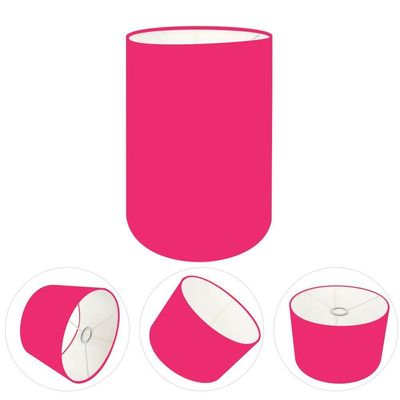 Cúpula Abajur E Luminária Cilíndrica Vivare Cp-7004 ø15x25cm - Bocal Nacional Rosa-pink
