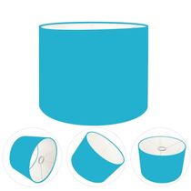 Cúpula Abajur E Luminária Cilíndrica Vivare Cp-7016 ø35x30cm - Bocal Nacional Azul-turquesa