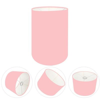 Cúpula Abajur E Luminária Cilíndrica Vivare Cp-7003 ø15x20cm - Bocal Nacional Rosa-bebê