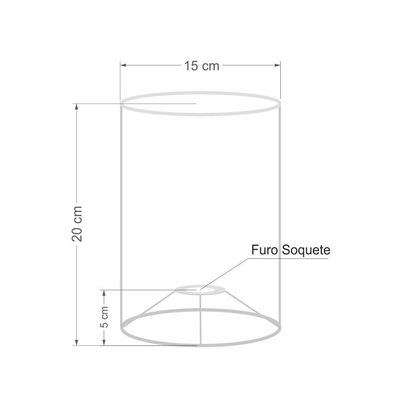 Cúpula Abajur E Luminária Cilíndrica Vivare Cp-7003 ø15x20cm - Bocal Nacional Rosa-bebê