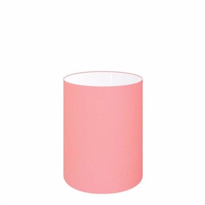 Cúpula Abajur E Luminária Cilíndrica Vivare Cp-7003 ø15x20cm - Bocal Nacional Rosa-bebê
