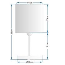 Abajur Luminária Mesa Quarto Sala Moderno Vivare Md-2008br Cúpula Em Tecido - Bivolt Branca 127/220v