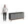 Aparador Kappesberg 4 Portas Shaker Preto Fosco/cinza Sagrado 156cm