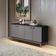 Aparador Kappesberg 4 Portas Shaker Preto Fosco/cinza Sagrado 156cm