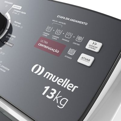 Máquina de Lavar Mueller 13kg, com Ultracentrifugação e Ciclo Rápido MLA13 Branco / 220V