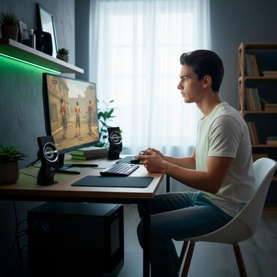 Caixa de Som Estéreo para PC e Notebook 6W – USB + P2, Som Nítido e Compacto Alto Falante Estéreo Computador Notebook
