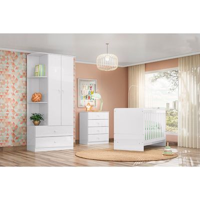 Cômoda Henn Labirinto 4 Gavetas Branco