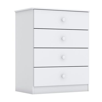 Cômoda Henn Labirinto 4 Gavetas Branco