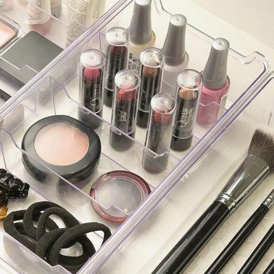 Kit Organizador de Maquiagem Acrílico e Colmeia de Gavetas G Multiuso