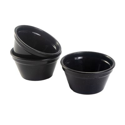 Conjunto 3 Ramequins de Silicone Cheff 150ml Preto em Silicone
