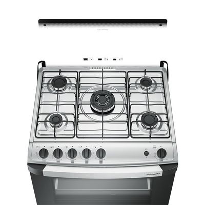 Fogão a Gás de Piso Decorato G3 5 Bocas Mueller Preto / Bivolt