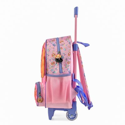 Kit Mochila de Rodinha e Lancheira Térmica Infantil Feminina Patrulha Canina Skye Baby Rosa Clara