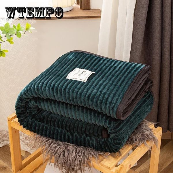 Cobertor de Coral Fleece Grosso para Inverno Estilo Simples 150*200cm / café