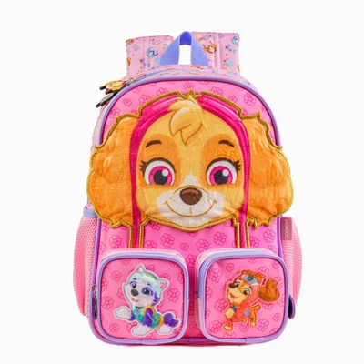 Kit Mochila Escolar e Lancheira Térmica Infantil Feminina Patrulha Canina Skye Baby Rosa Clara