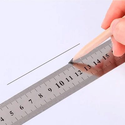 Régua Metal Inoxidável Baixo Relevo 40cm