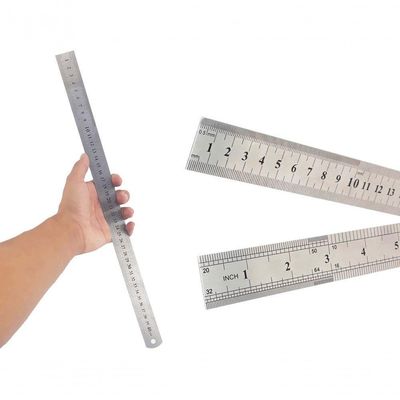 Régua Metal Inoxidável Baixo Relevo 40cm