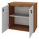 Balcão Para Escritório com Chave Multiuso 2 Portas Unik A02 Freijó Branco - Lyam Decor