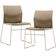 Kit 02 Cadeiras Empilhável Fixa Link F02 Base Aço Nude - Lyam Decor