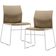 Kit 02 Cadeiras Empilhável Fixa Link F02 Base Aço Cinza Nude - Lyam Decor