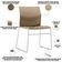 Kit 04 Cadeiras Empilhável Fixa Link F02 Base Aço Cinza Nude - Lyam Decor