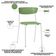 Kit 02 Cadeiras Empilhável Fixa Atom F02 Base Aço Branco Verde - Lyam Decor