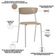 Kit 06 Cadeiras Empilhável Fixa Atom F02 Base Aço Cinza Nude - Lyam Decor