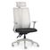 Cadeira Escritório Giratória Presidente Flow F02 Base Cinza Crepe Preto - Lyam Decor