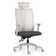Cadeira Escritório Giratória Presidente Flow F02 Base Cinza Sintético Preto - Lyam Decor