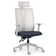 Cadeira Escritório Giratória Presidente Flow F02 Base Cinza Sintético Azul - Lyam Decor