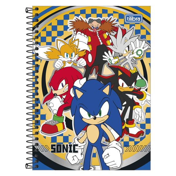 Caderno Universitário Tilibra Sonic Espiral 1 Matéria 80 Folhas - Item Sortido